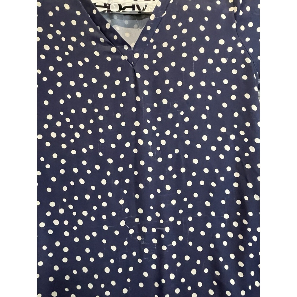 Bobeau Polka Dot Lightweight Short Sleeve Pullover Shirt Women Large - Picture 2 of 7